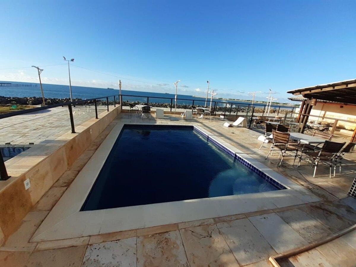 605 Flat Mobiliado Com Vista Lateral Mar Na Praia De Iracema Com Ventilador Fortaleza  Eksteriør billede